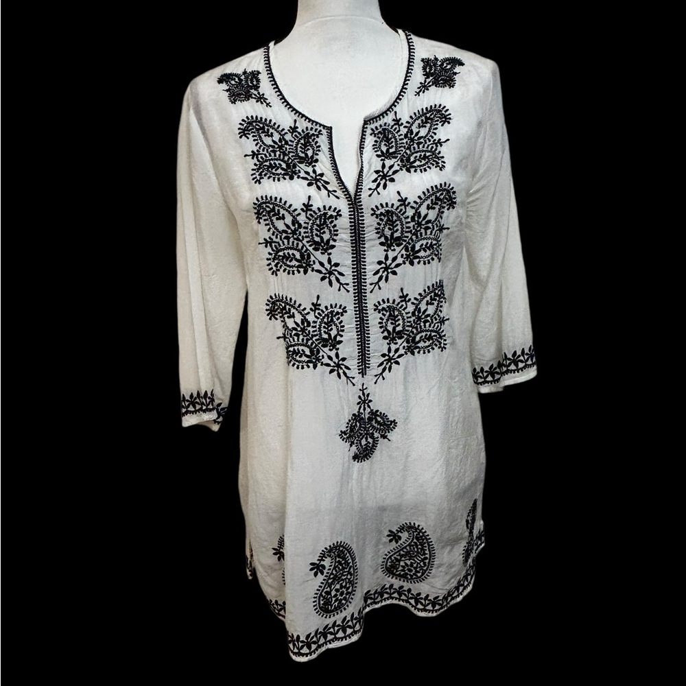 V. Cristina Embroidered Tunic- Med - Picture 1 of 10